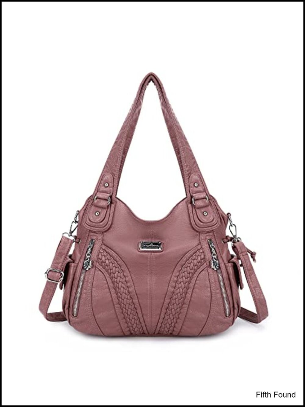 Washed Synthetic Leather Tote Shoulder Handbag Satchel Crossbody Purse